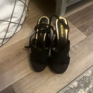 Black platform heels from Lulus size 7
